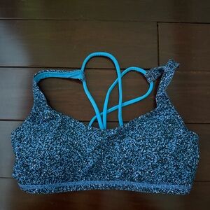 lululemon athletica Black and Blue Textured Sports Bra